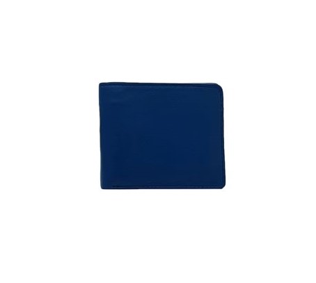 RFID Wallet with Removable Card Sleeve- Blue with Black